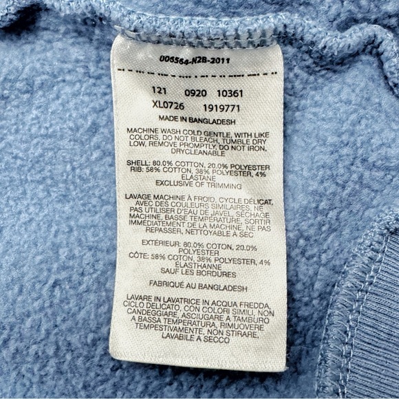 Columbia Oversized Blue Casual Crew Neck Pull Over Logo Front Sweatshirt. - Picture 8 of 16